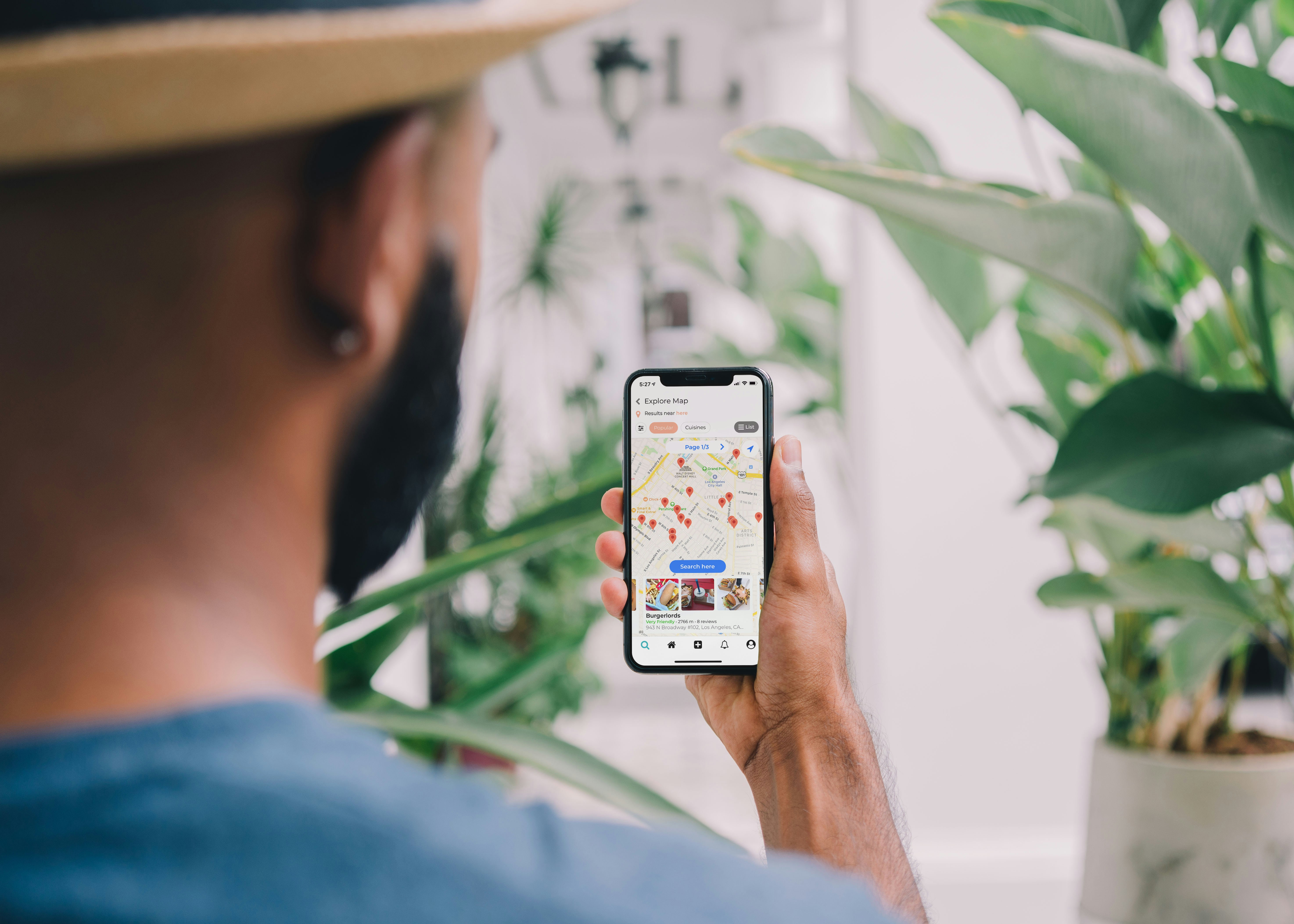 Google Business Profile and local map listing on mobile phone
