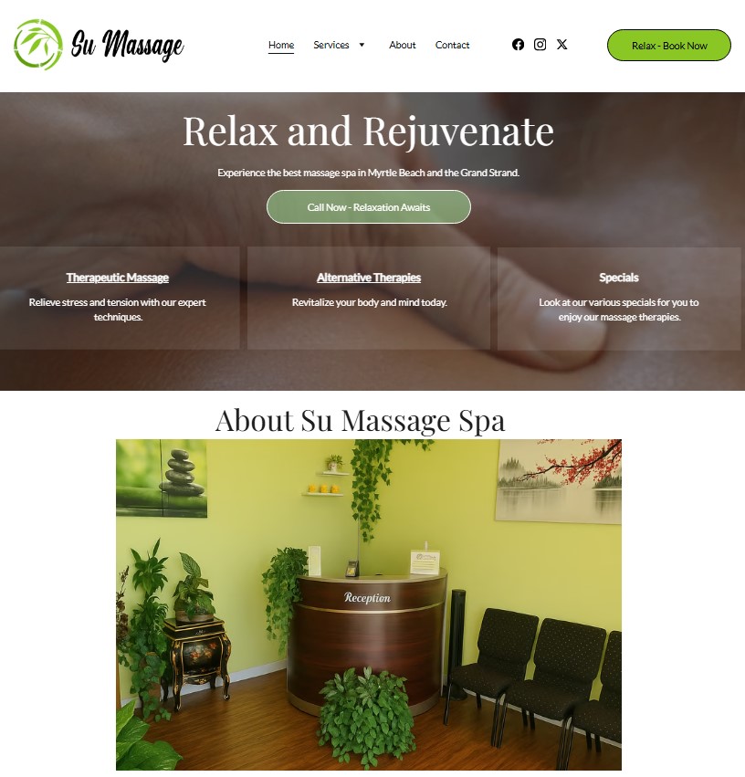Su Massage Center Website