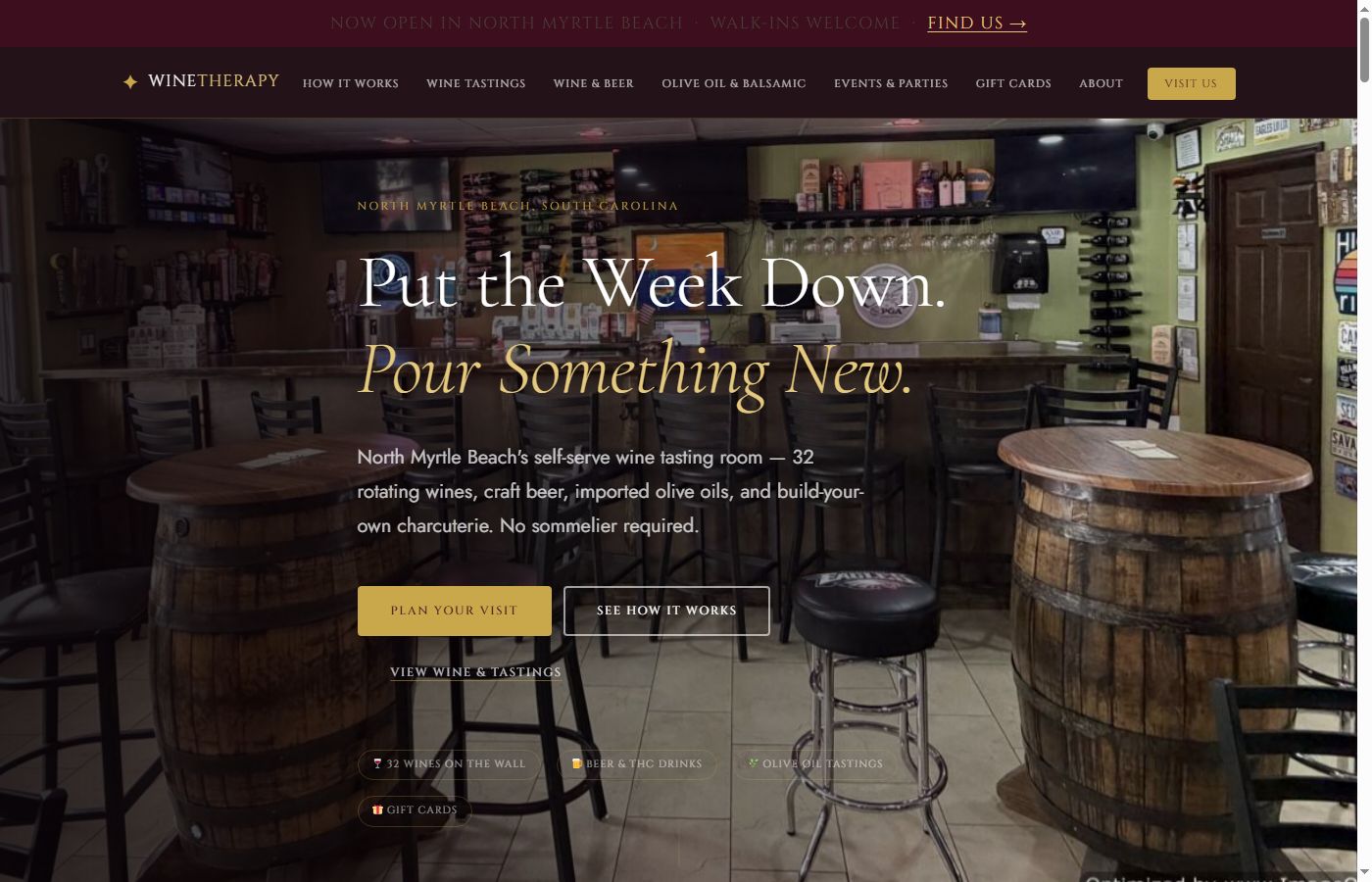 Wine Therapy NMB Website